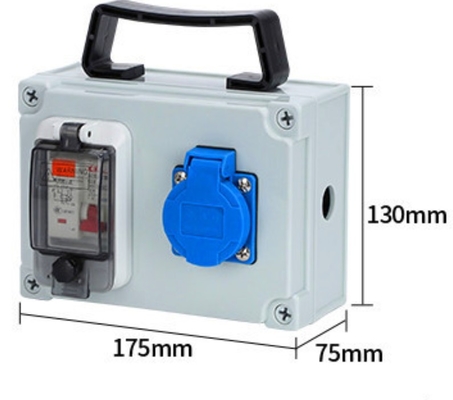 IP65 Boîte de distribution en plastique portative étanche à l'eau Boîte électrique portable extérieure 16A 32A 63A