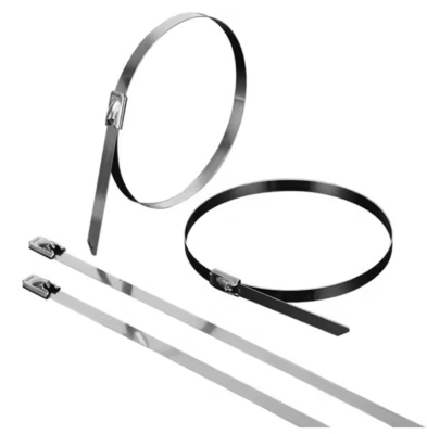 4.6*200mm Travail lourd 304 acier inoxydable fermeture à glissière Liens de câbles métalliques à verrouillage automatique Pour une utilisation en extérieur